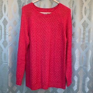 Sonoma Women’s large pink long sleeve sweater nice